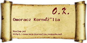 Omoracz Kornélia névjegykártya